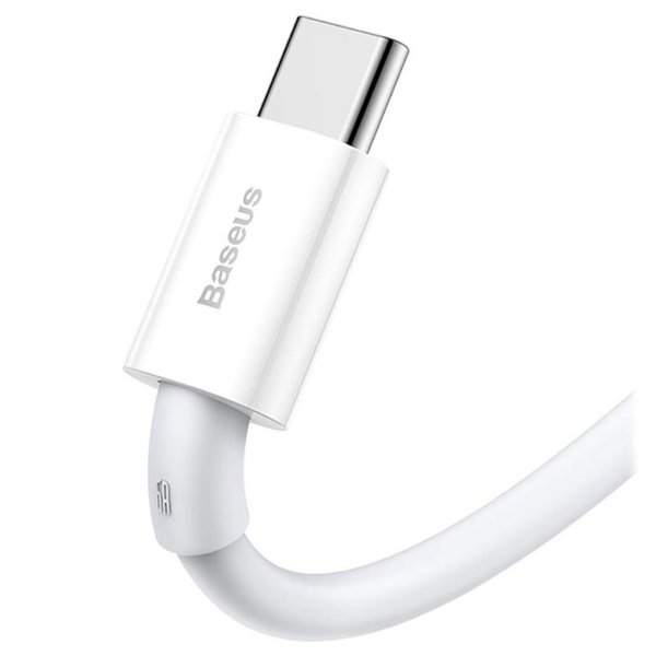 Latauskaapeli Baseus superior series USB-A - USB-C - 66w, 2m - valkoinen
