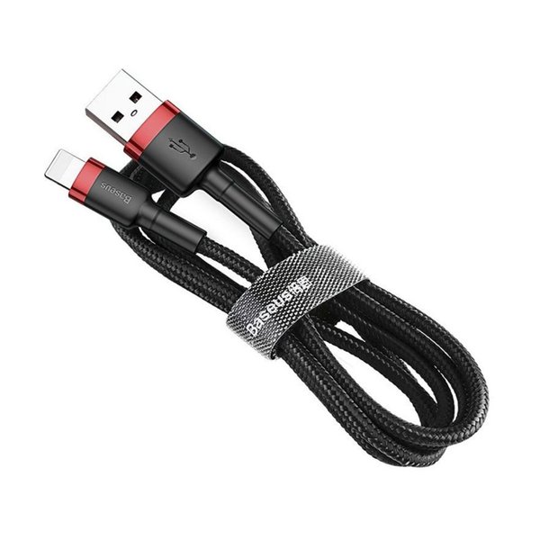 Latauskaapeli Baseus kabel USB-A - Lightning iPhone - 3m - musta nylon